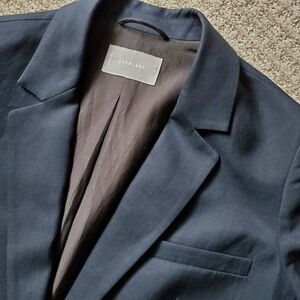 .. Everlane The Cotton-Linen Blazer, Midnight (2)